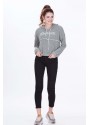 BASKILI ŞÖNE SWEATSHİRT